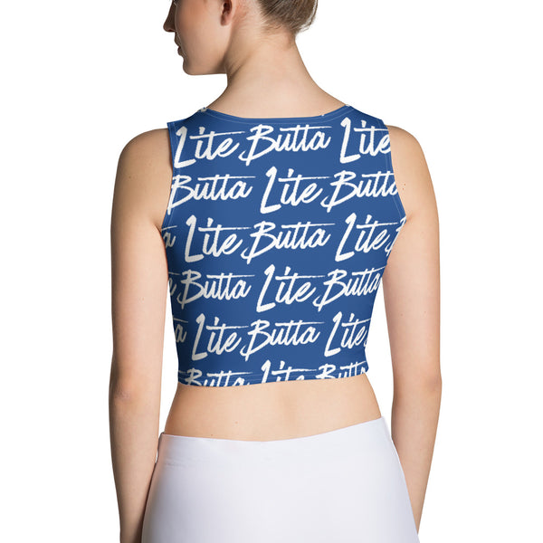 Blue & White Crop Top