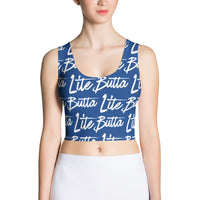 Blue & White Crop Top